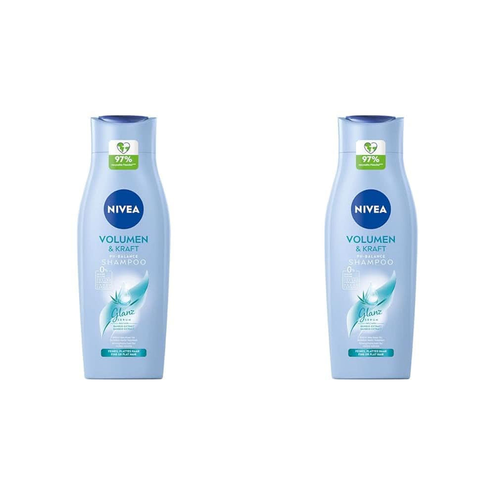 NIVEA Volume Wonder Champú Fortalecedor, Champú Volumen, 50 ml Ducha y Baño Naty Shop 2 x 400 ml