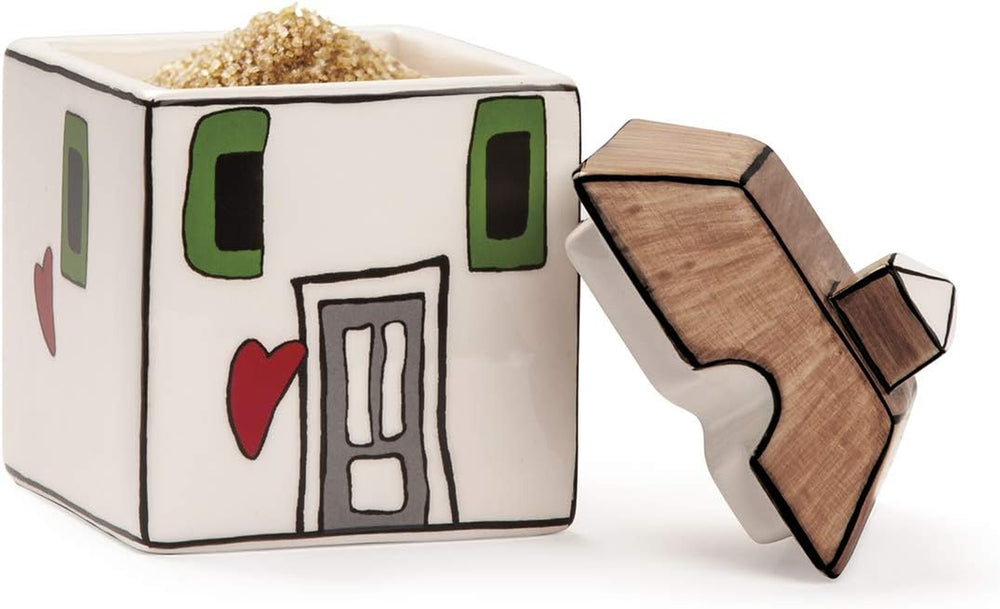 Zahărniță Egan, ceramică, emailată, fildeș, mică, Lc41R/3