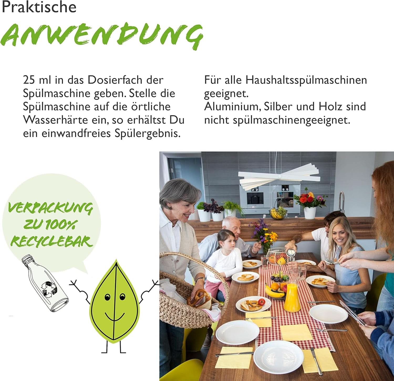 Almawin eco, detergente en polvo 2,8kg, 112 dosis, dosificable para diferentes cantidades de vajilla Naty Shop