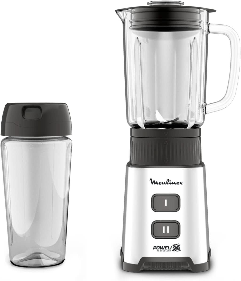 Batidora Pulseo LM17GD, 400 W, 4 Cuchillas, 700 Ml, Vaso Portátil 600 Ml Cocina Naty Shop