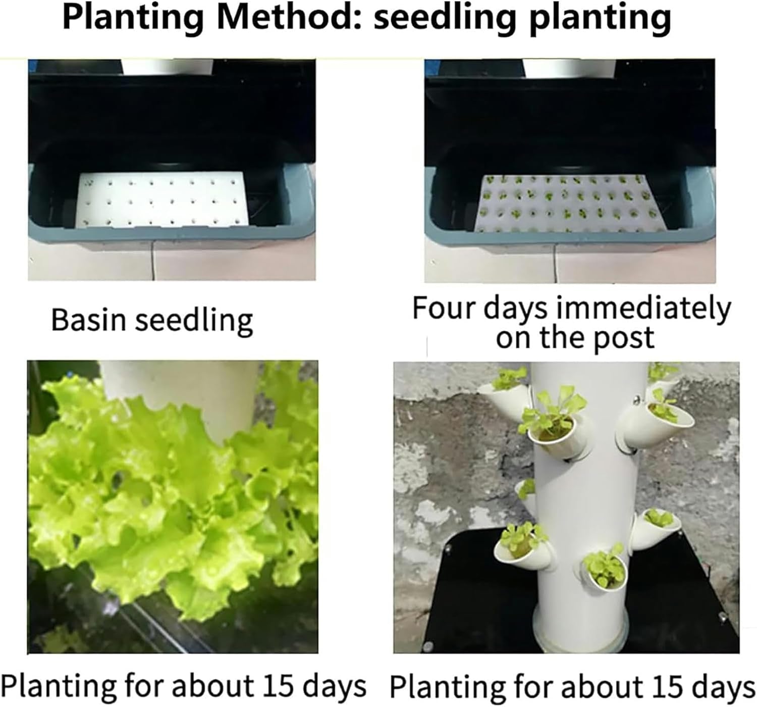 Torre hidropónica de 30 cápsulas, sistema de cultivo hidropónico, kit de cultivo aeropónico de hierbas, frutas y verduras con bomba de humidificación, adaptador, maceta de malla, temporizador de hierbas, frutas y verduras