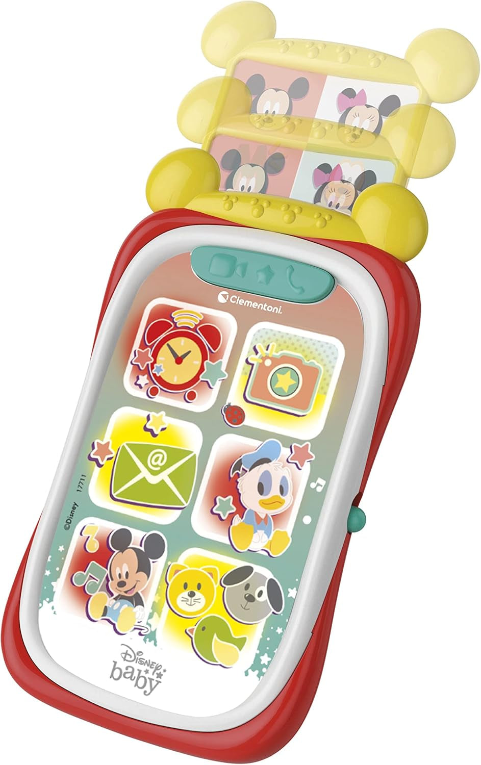 Clementoni 17711 Disney Baby Baby Mickey Smartphone, telefon mobil pentru copii cu efecte luminoase și sonore, jucărie interactivă pentru copii de 9-36 luni, M, Multicolor Jucarii Bebe Naty Shop