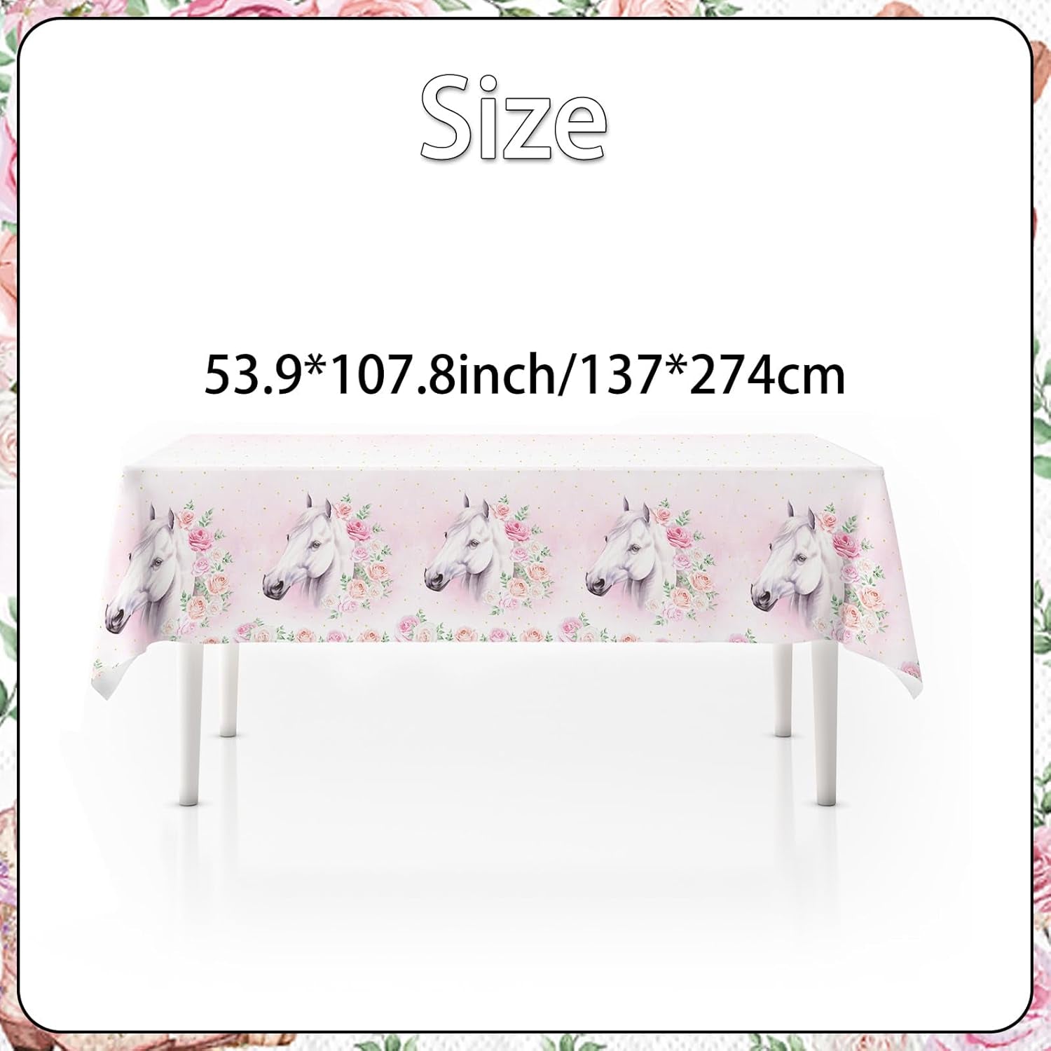 Set de petrecere cu 51 de piese, farfurii de hârtie cu cai roz, pahare, șervețele, pentru copii, fete, băieți, decorațiune de masă cu cai pentru ziua de naștere