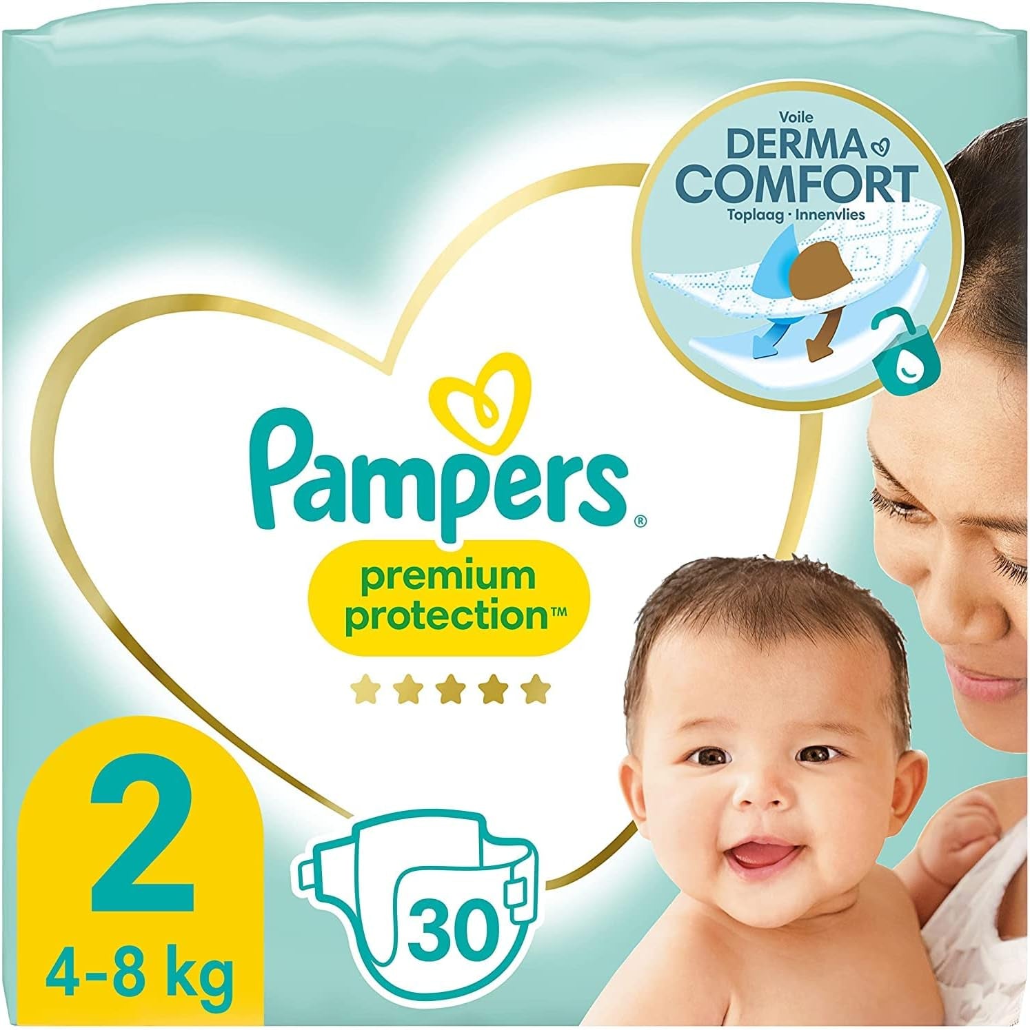 Pampers (versión antigua), bragas, talla 4, 9 kg-15 kg, paquete de tres (1 x 88 pañales)
