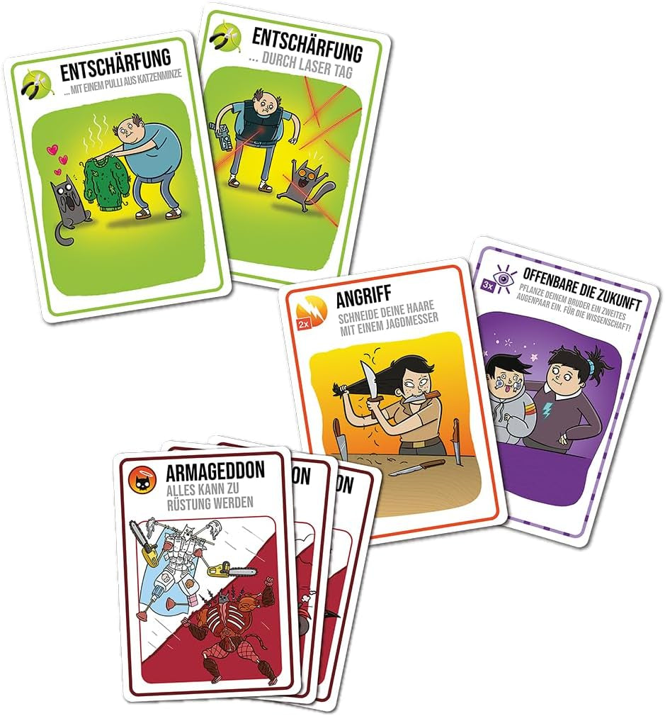 Gatitos Explosivos, Gatitos Explosivos – Bueno Vs. Evil, Party Game, Juego de cartas, 2-5 jugadores, A partir de 7 años, 15 minutos, Alemán