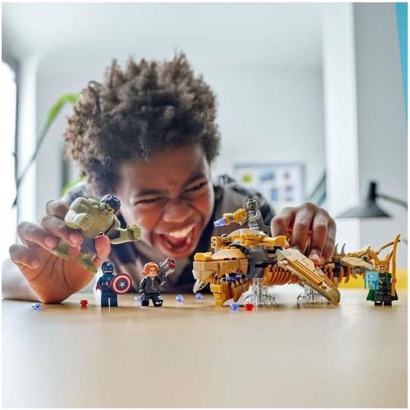 LEGO Marvel Vengadores vs. Set de juguetes de construcción Leviatán con minifiguras de Hulk y Capitán América, Loki, Viuda Negra y Chitauri Los Vengadores para niños y niñas 7+ 76290 Juegos de construcción Besuche den LEGO-Store