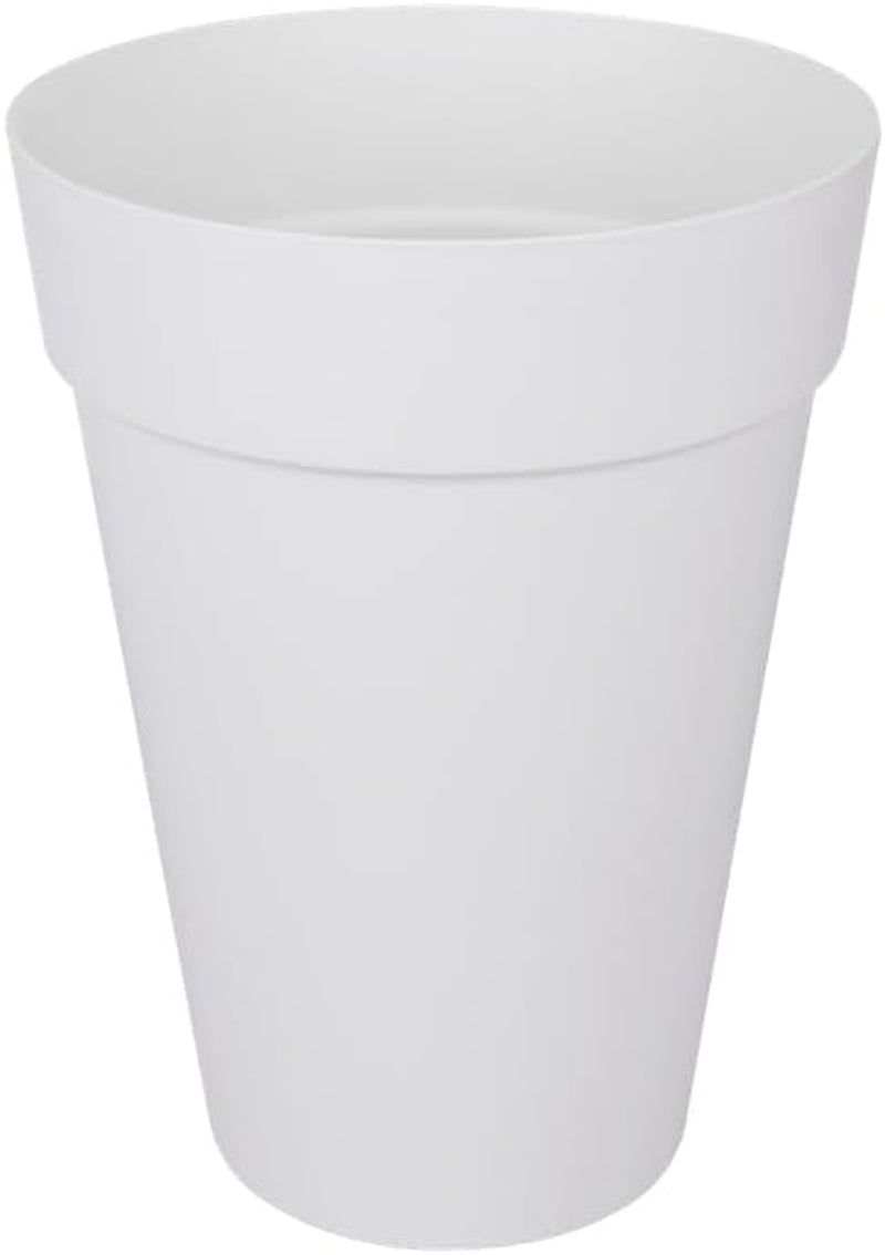 elho Loft Urban Round Tall 35 - Ghiveci de flori pentru exterior - Ø 33,5 x H 45,3 cm - Alb/Alb