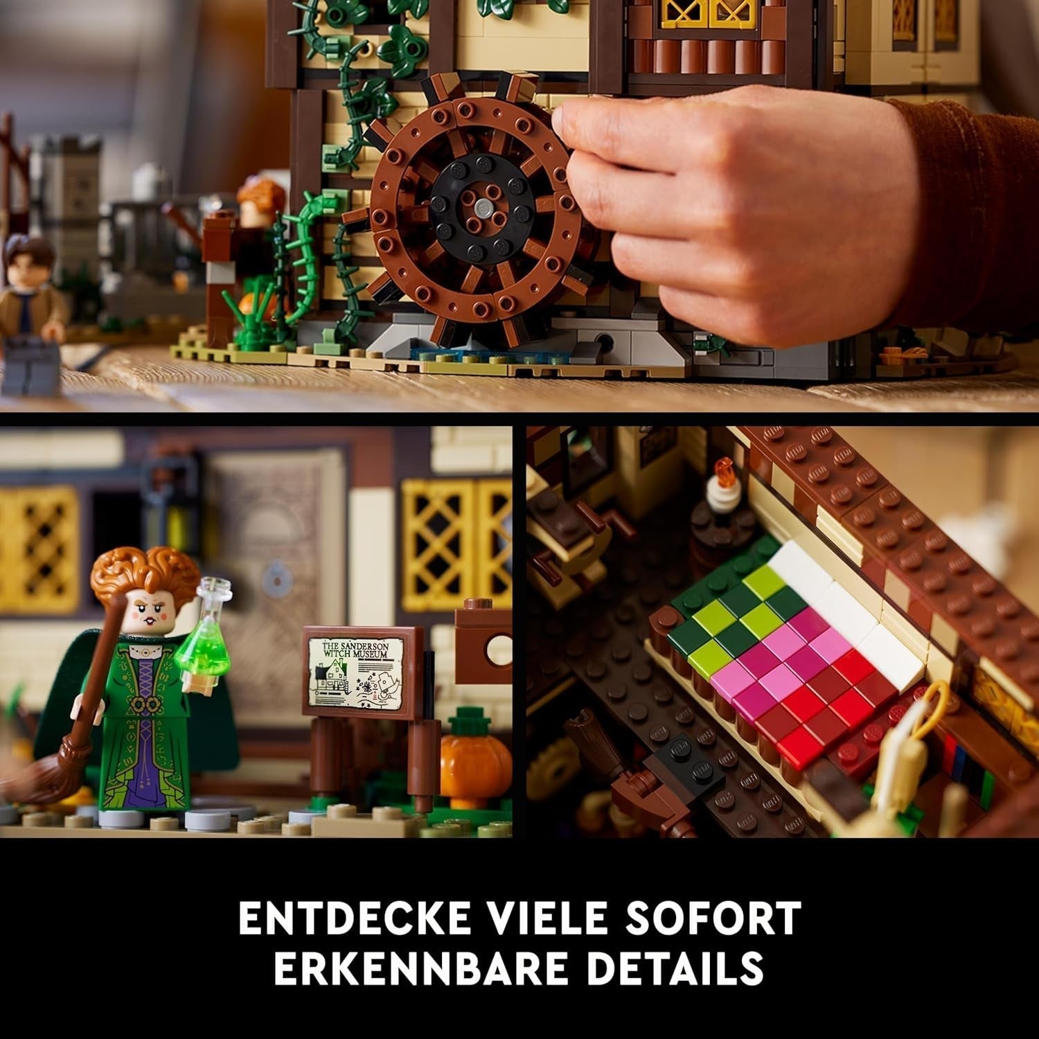LEGO Ideas Hocus Pocus: Juego de la casa de las brujas de las hermanas Sanderson, kit de colección para adultos con casa, 6 minifiguras y accesorios, juegos de construcción femeninos y masculinos 21341 Besuche den LEGO-Store