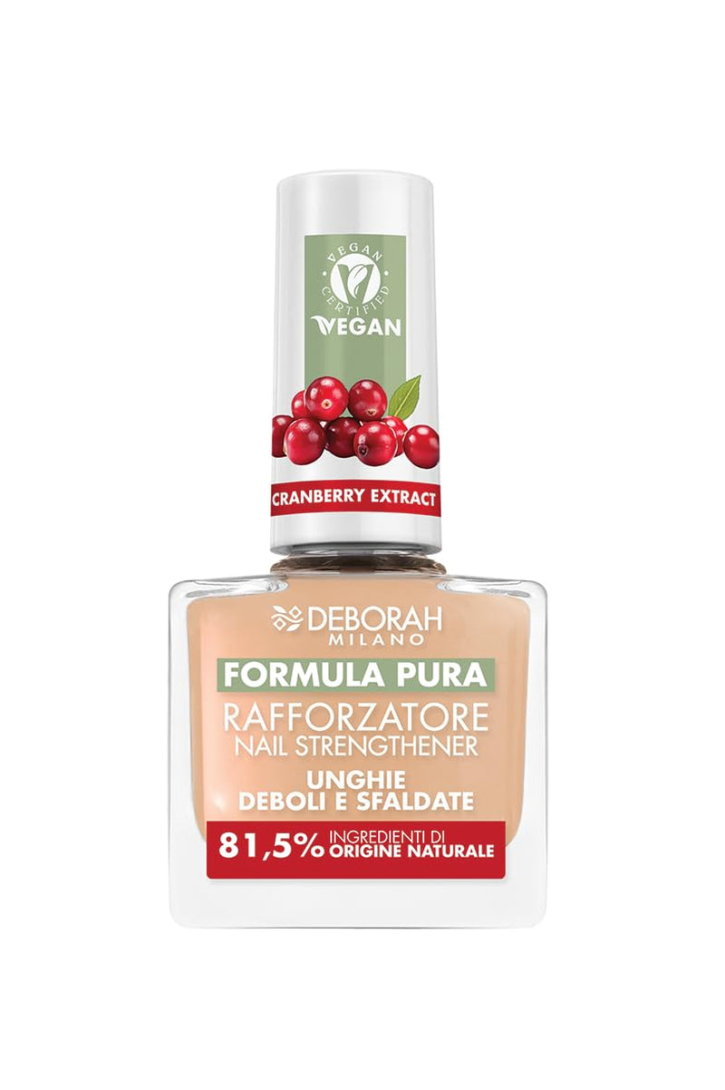Milano Formula Pure Treatment Esmalte de uñas todo en uno, vegano, para base y top coat, con extracto de limón, revitaliza y reduce el color amarillento, 8,5 ml