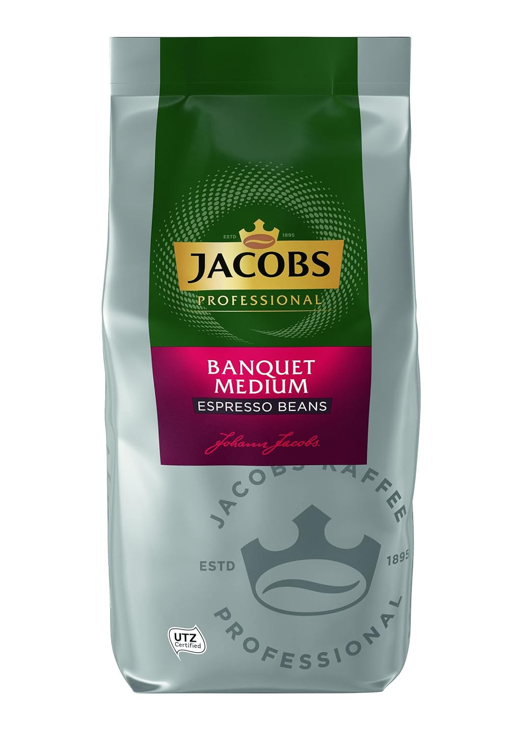 Jacobs Professional Le Grand Café Crema, café entero en grano 1kg, Suave, Intensidad 2/5 Café Naty Shop 1 Kg Banquete Medio Espresso