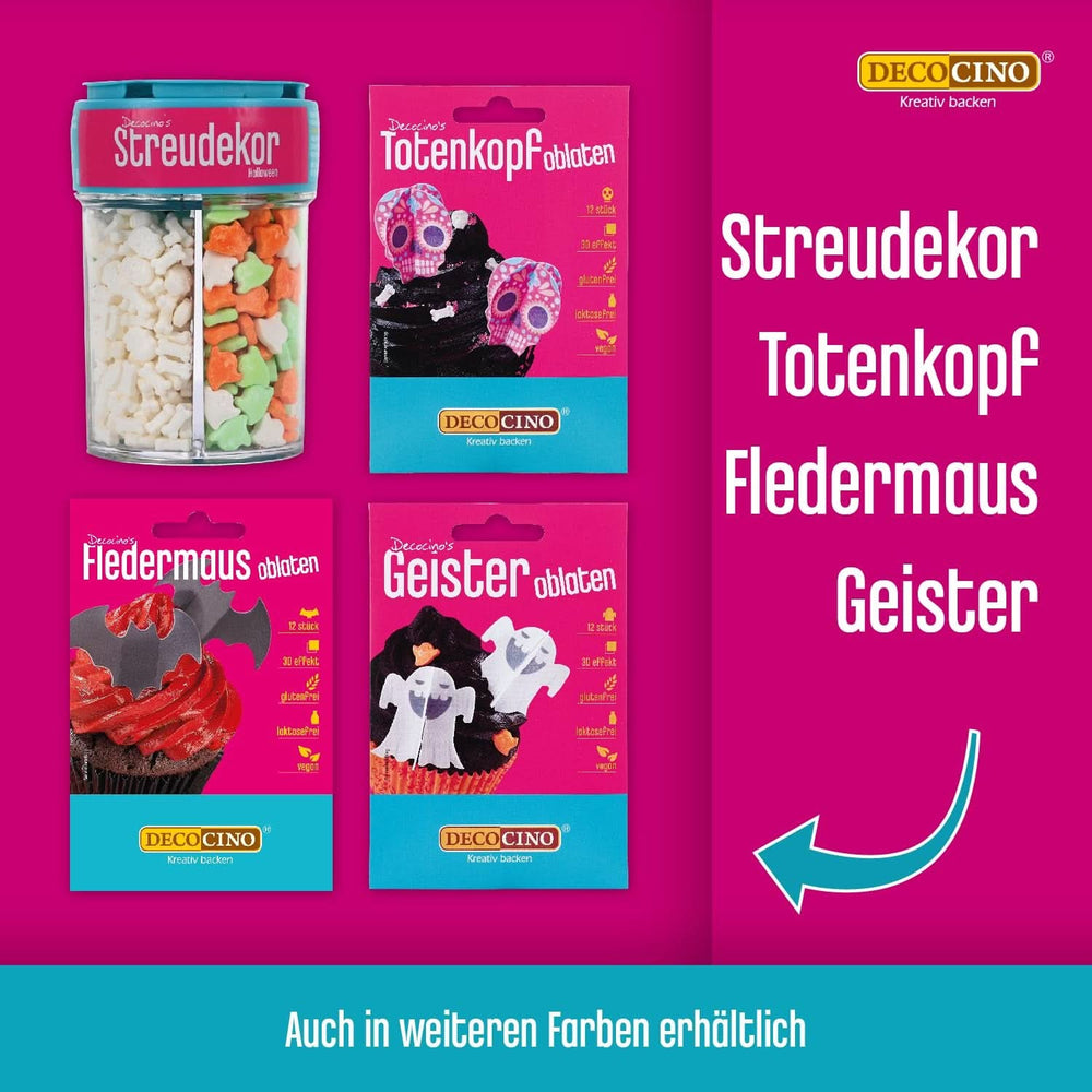 DECOCINO Gofres Comestibles Telaraña 3D Halloween 12 Piezas Sprinkles Naty Shop