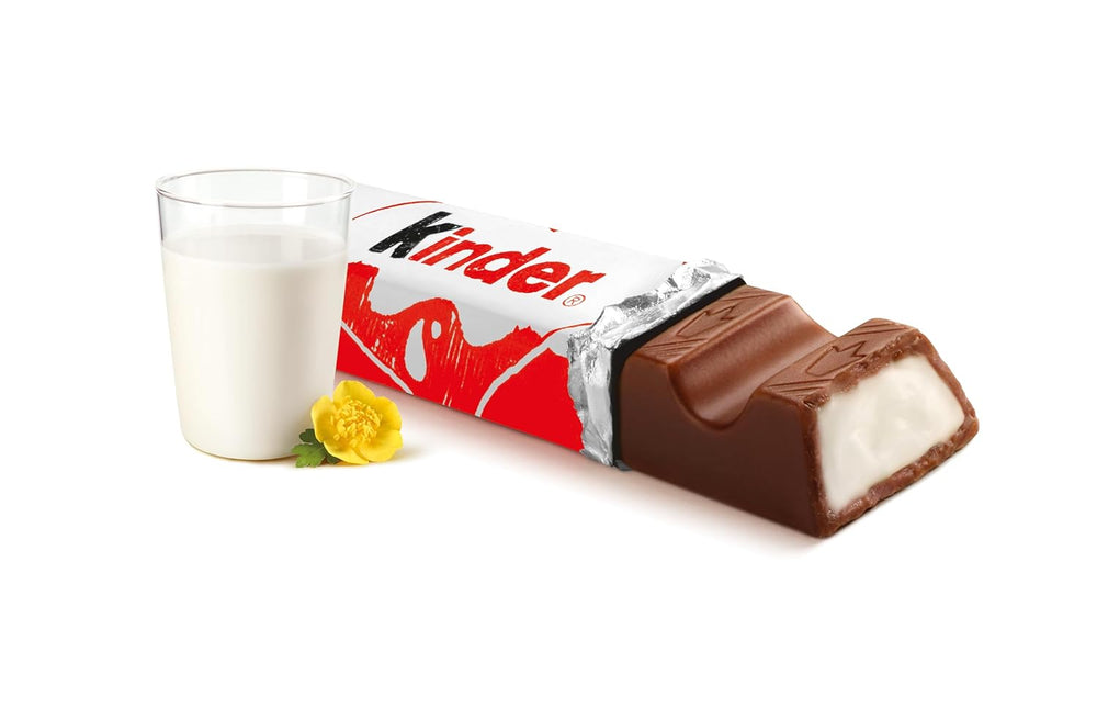 Kinder Chocolate - Barras de chocolate con leche rellenas - 1 paquete que contiene 24 barras individuales (24 x 12,5 g).