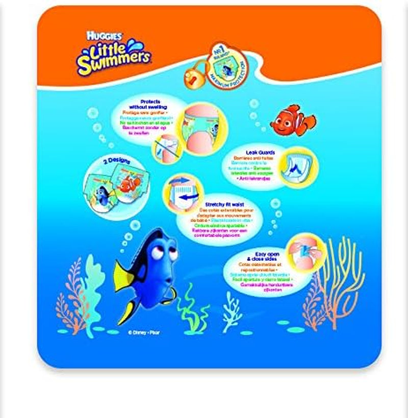 Pañales de natación Huggies Little Swimmers talla 5/6 (12-18 kg), 1 paquete de 19 piezas