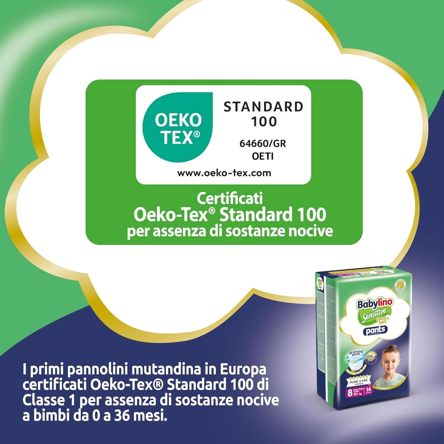 BabyLino, Scutece sensibile din bumbac moale, diverse marimi Mama si Copilul Naty Shop