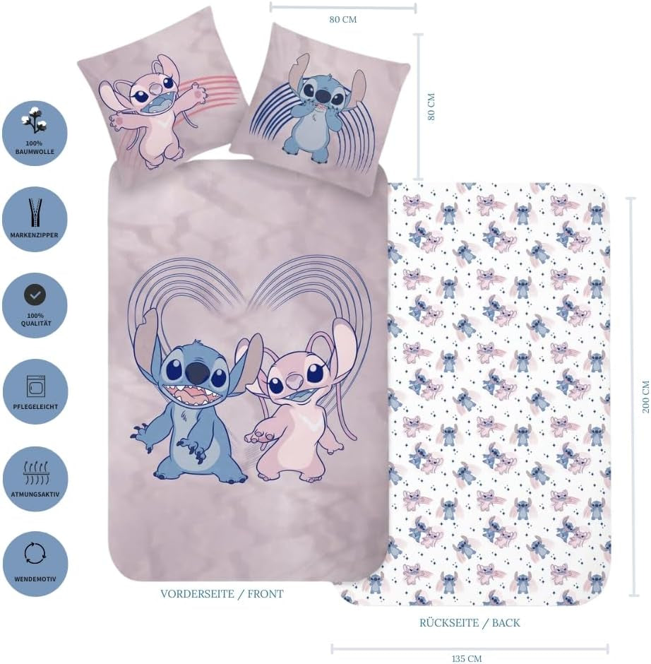Ropa de cama Stitch, algodón Ropa de cama infantil Naty Shop