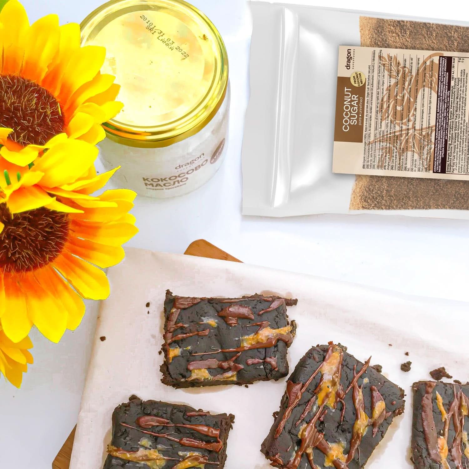 Azúcar de coco-100% ecológico, sin refinar, 1 Kg Edulcorantes Naty Shop