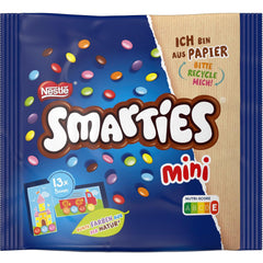 Nestlé SMARTIES Mini, lentejas pequeñas con chocolate con leche, envueltas individualmente, paquete de 16 (16 x 187 g)