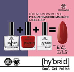 Esmalte de uñas híbrido Alessandro Red Paradise - Paradise Red - Uñas perfectas en solo 3 pasos, sin LED - ¡Dura hasta 10 días!