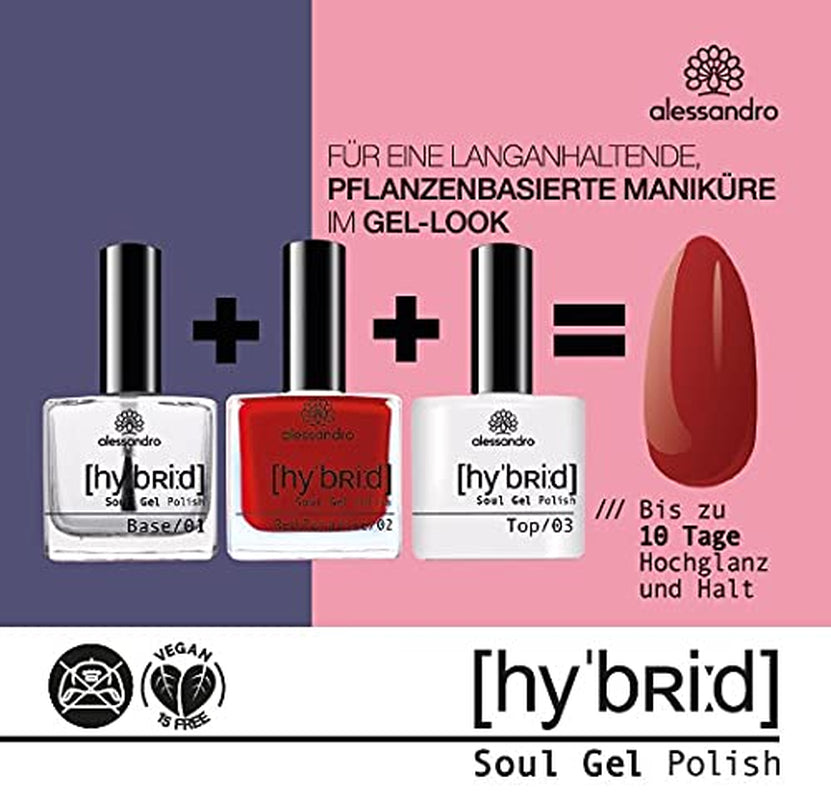 Esmalte de uñas híbrido Alessandro Elegant Ruby - Rojo-Rosa oscuro - Uñas perfectas en solo 3 pasos, sin LED - ¡Dura hasta 10 días!