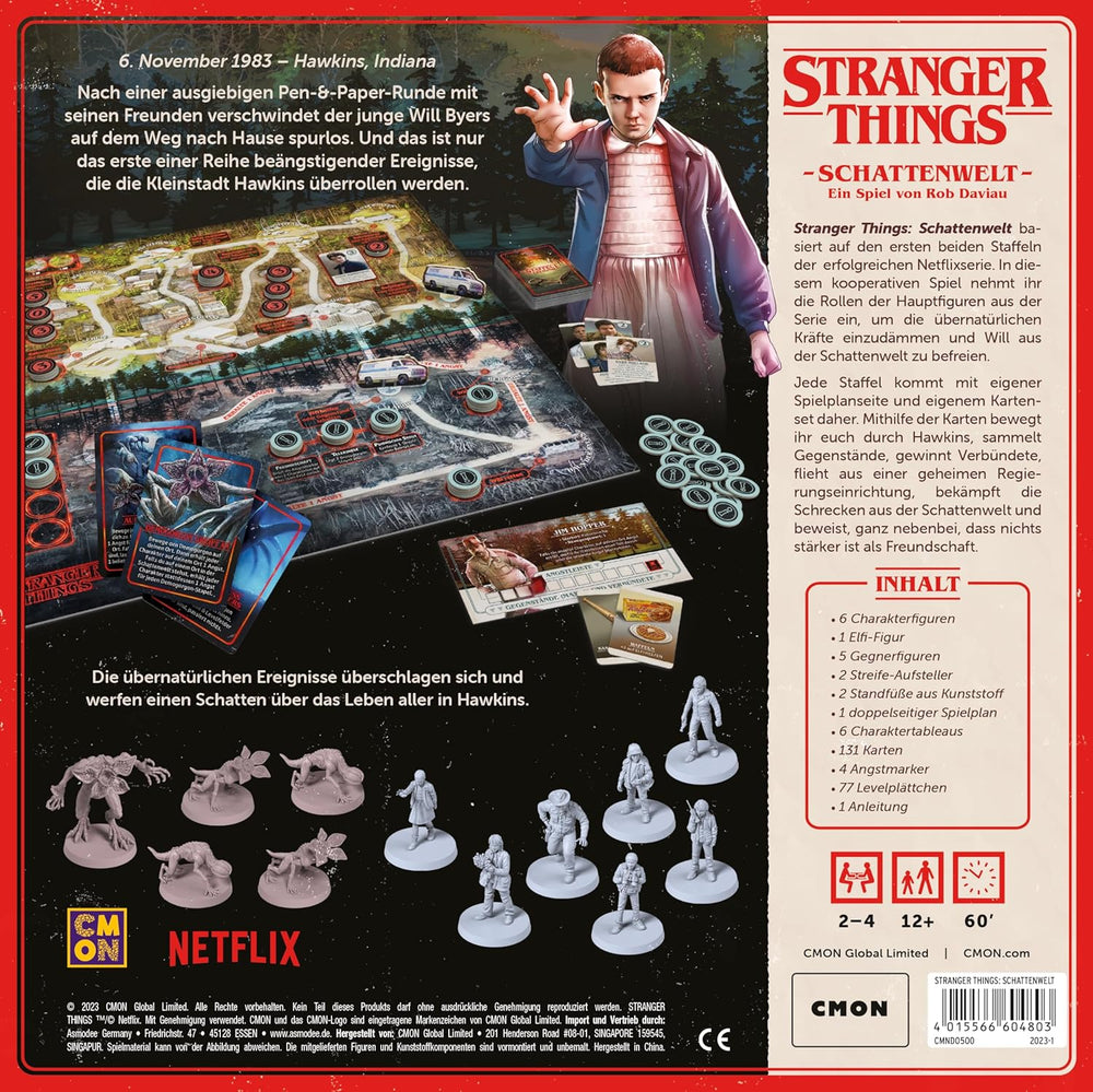 Stranger Things: Shadow World, Juego de expertos, Juego de mesa, 2-4 jugadores, A partir de 12 años, 60 minutos, Alemán, Multicolor, Colorido