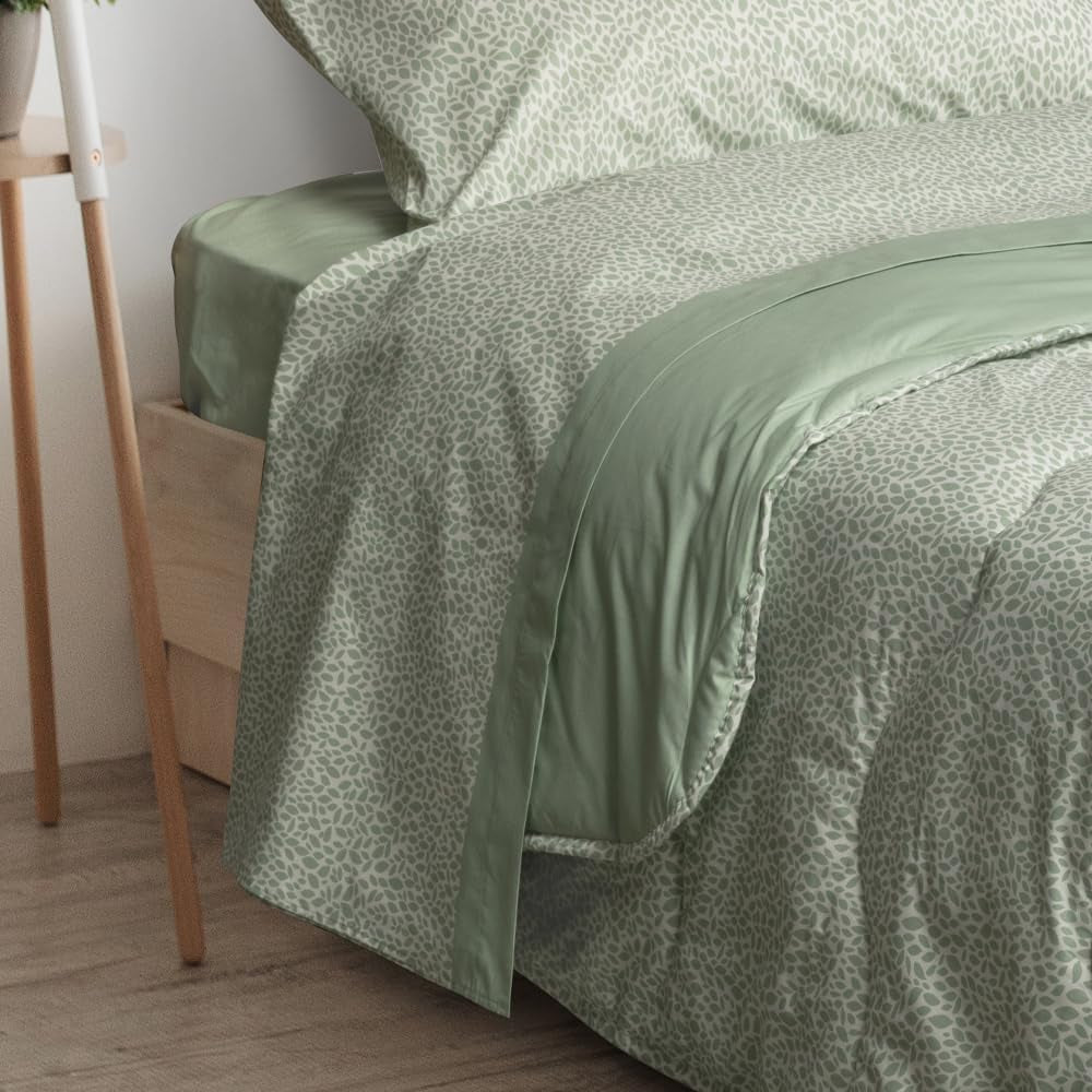 Foppapedretti Notte & Natura edredón pétalos de salvia, funda, 100% algodón, hecho en Italia Edredones y edredones Naty Shop