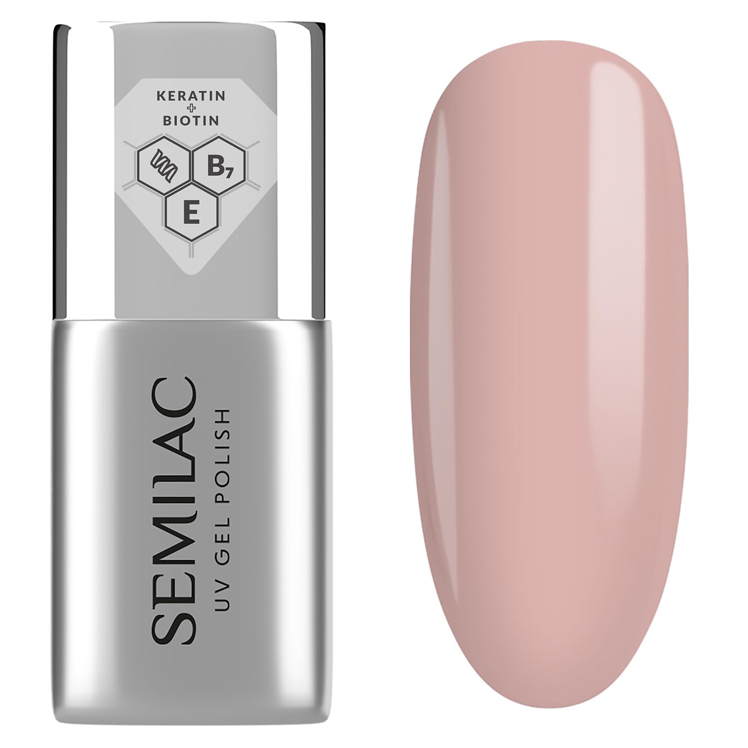 Semilac Pure & Clean base de esmalte de uñas UV 7ml – Base híbrida autonivelante para uñas sensibles