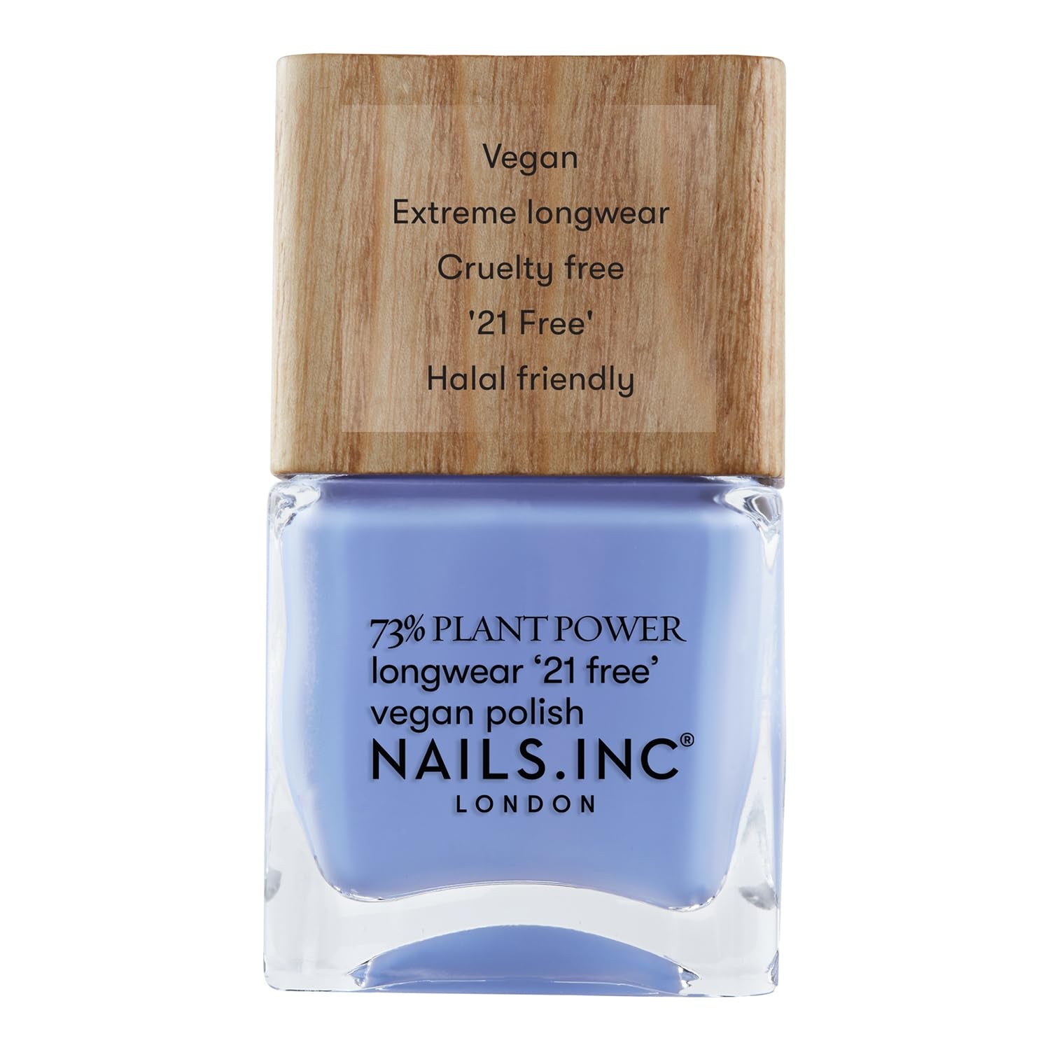 Nails Inc - Esmalte de uñas vegano GLOWING SOMEWHERE Plant Power - 73% a base de plantas, 100% vegano y libre de crueldad - Manicura perfecta, perla brillante - Para decoración de uñas ecológica
