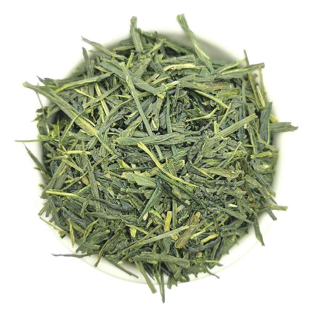 Ceai verde japonez Sencha vrac 100 g, ceai verde japonez din Kyushu, soi de arbust Oku Midori, Teaclub Green Tea