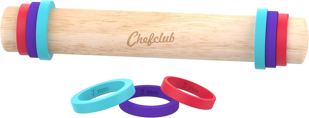 Teigrolle con anillos ajustables