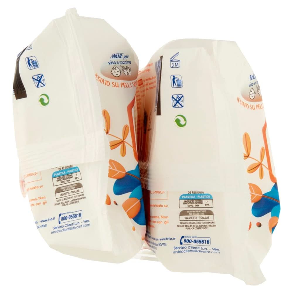 Toallitas húmedas, pack de 2 (2 x 72 toallitas) Toallitas húmedas para bebés Naty Shop