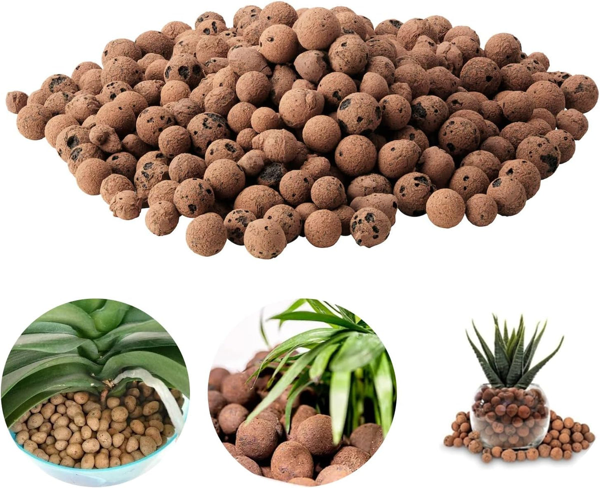 Gránulos de arcilla de grano grueso, gránulos de arcilla expandida, gránulos de plantas, sustrato de plantación hidropónica de arcilla expandida de 1 litro, gránulos de arcilla de granulación de 5-8 mm