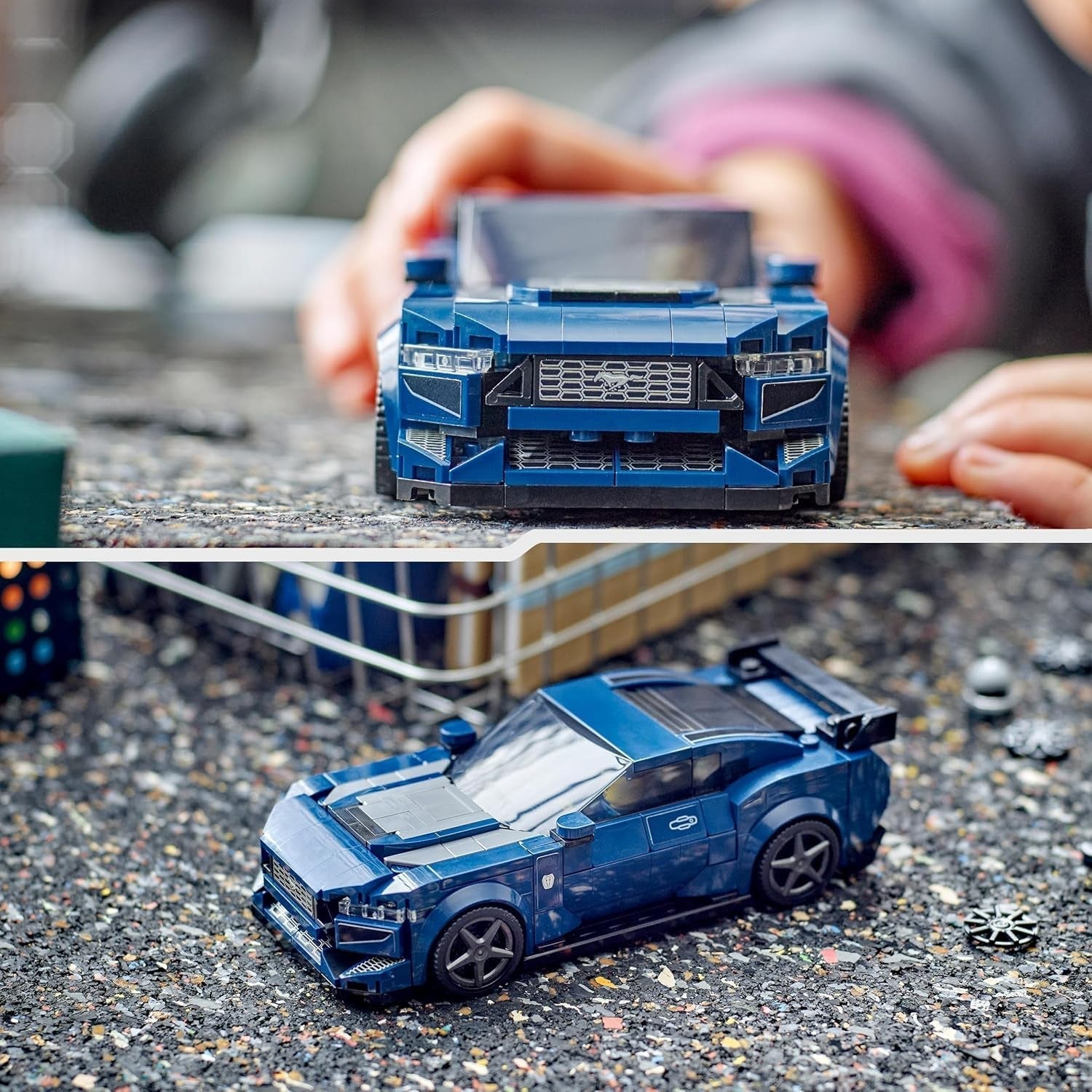 LEGO Speed Champions Ford Mustang Coche deportivo Dark Horse Minifiguras Coche de juguete para que los niños construyan, jueguen y expongan, regalo para niños, niñas y fanáticos de los automóviles 9 años 76920 Juegos de construcción Besuche den LEGO-Store