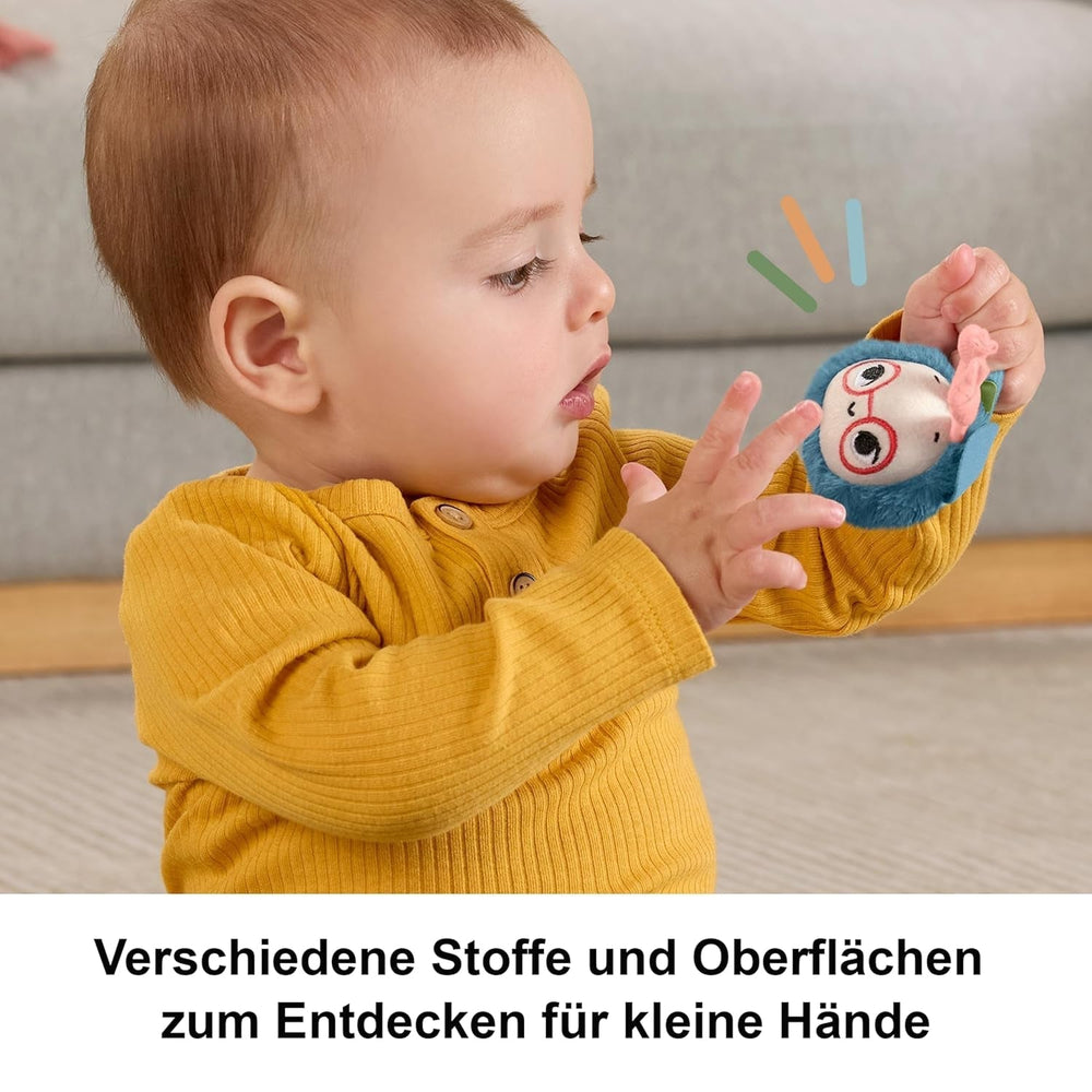 Jucărie pentru bebeluși Fisher-Price Planet Friends 2-in-1 jucărie senzorială de pluș cu clopoțel și albină, ca set din două piese pentru nou-născuți de la 3 luni, HYR56 Jucarii Bebe Naty Shop