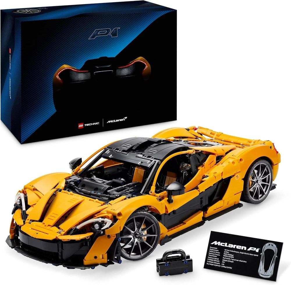 LEGO Technic Juego de superdeportivo Mclaren P1 para adultos, regalo para fanáticos de los automóviles, motor de pistón V8, transmisión de 7 velocidades, modelo de automóvil, juego de autos de juguete, 42172 Juegos de construcción Besuche den LEGO-Store Default Title