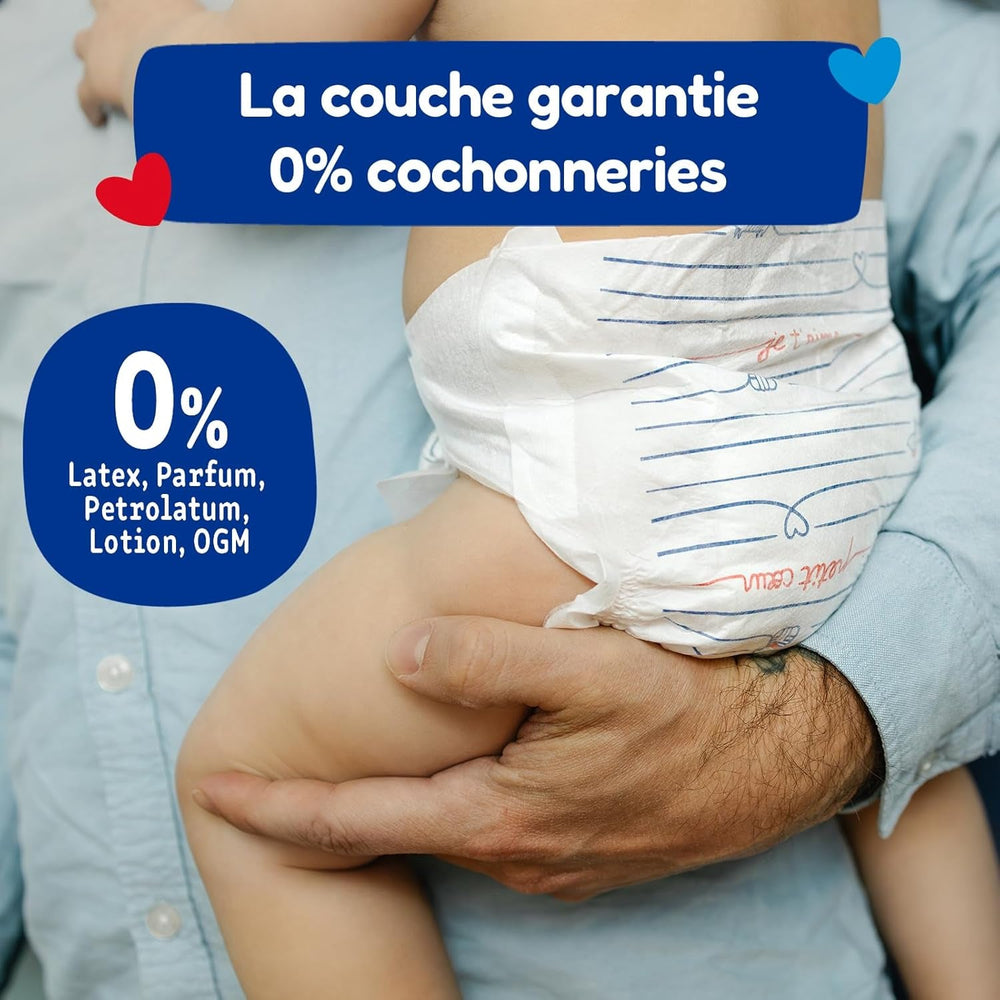 Scutece mărimea 4+ (9-20 kg) – sănătoase și extrem de absorbante – etanșe 12 ore – fără substanțe nedorite – fabricate în Franța – preț accesibil – 126 de scutece de unică folosință
