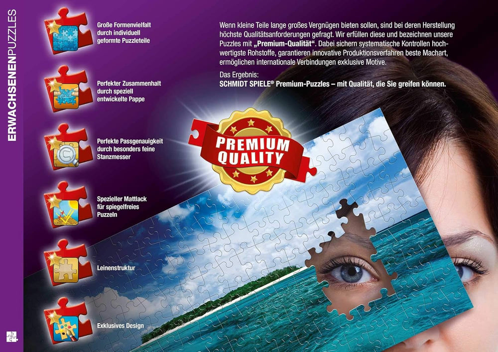 Schmidt Spiele 58288, Descubre el mundo, rompecabezas de 1000 piezas Puzzle Naty Shop