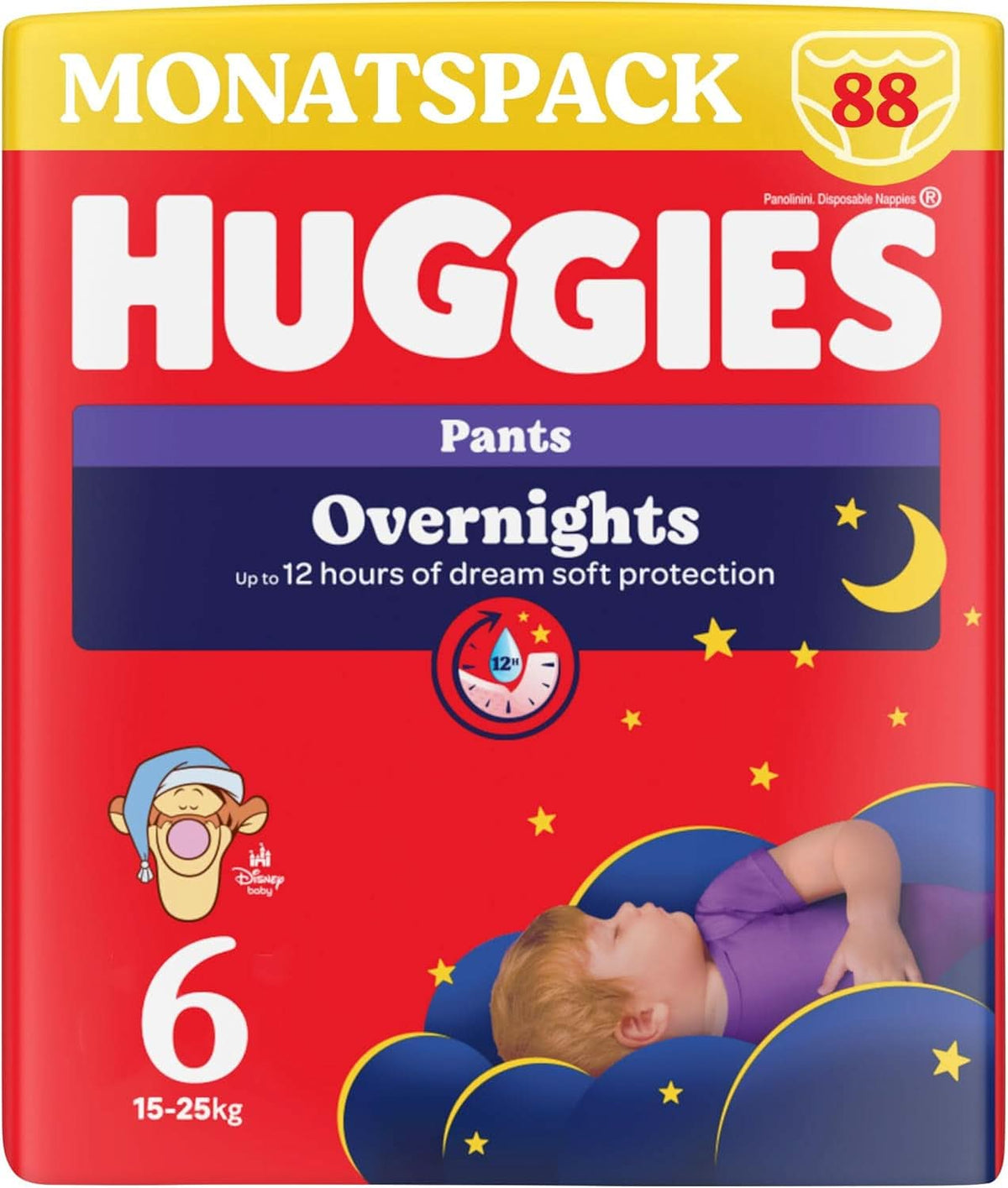 Huggies Night Pants Talla 6 (15-25 kg), Caja De Pañales Mensual, 88 Piezas Mother and Baby Naty Shop