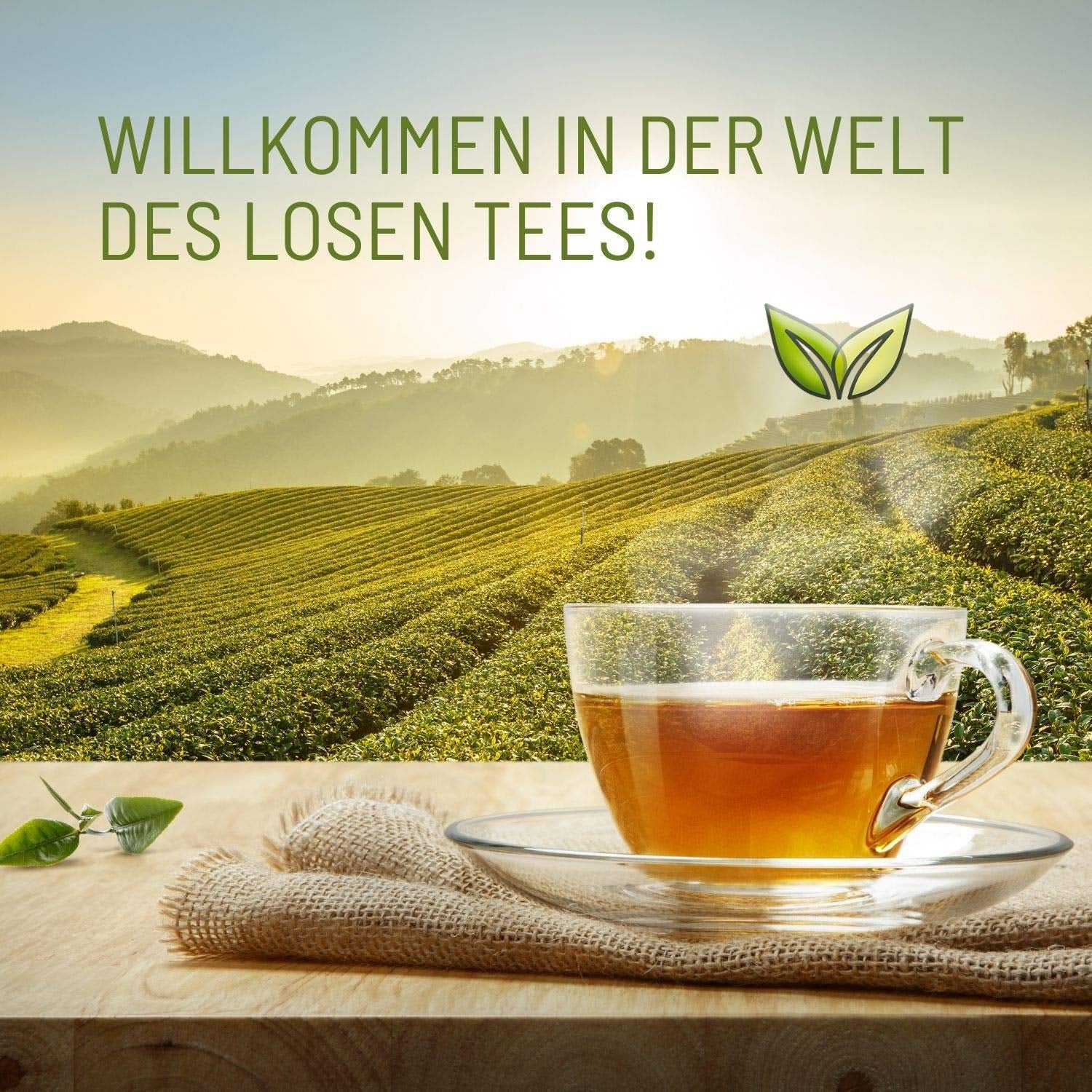 Ceai Teeverliebt cu plante de munte, ceai de plante vrac cu frunze de mure, amestec de ceai organic, 1 kg