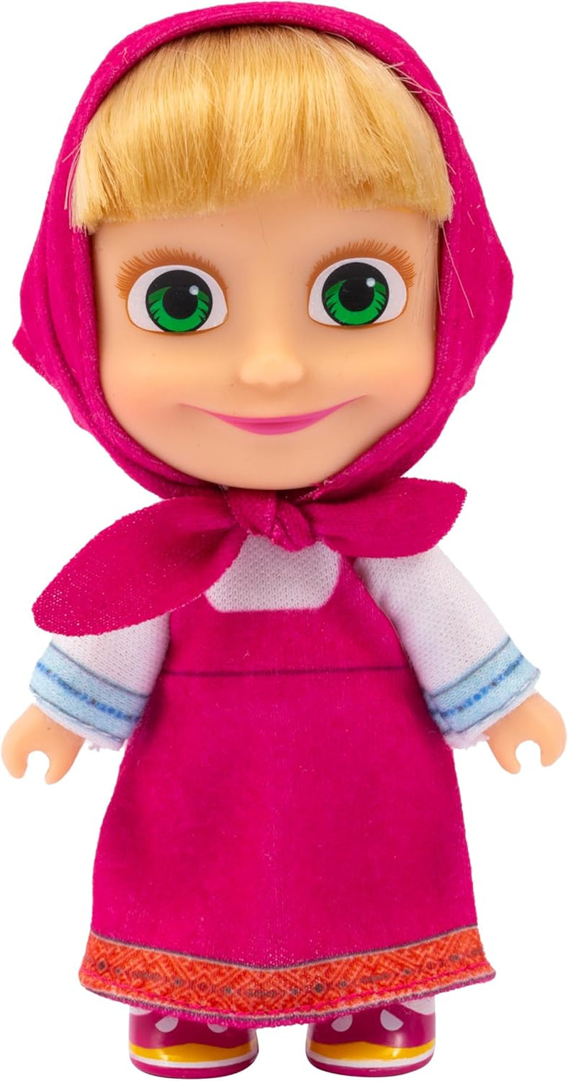 Masha și Michka, Păpușă, 12 cm, Colecționabilă, Model Ținută de vară, Jucărie pentru copii de la 3 ani în sus, MHA001