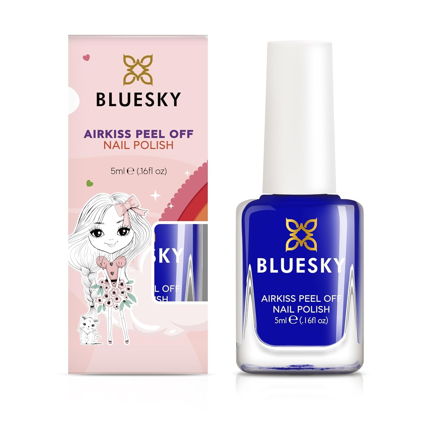 Esmalte de uñas para niños BLUESKY - Esmalte de uñas pelable a base de agua, sin disolventes, fácil de quitar, 5 ml (Disco Time)