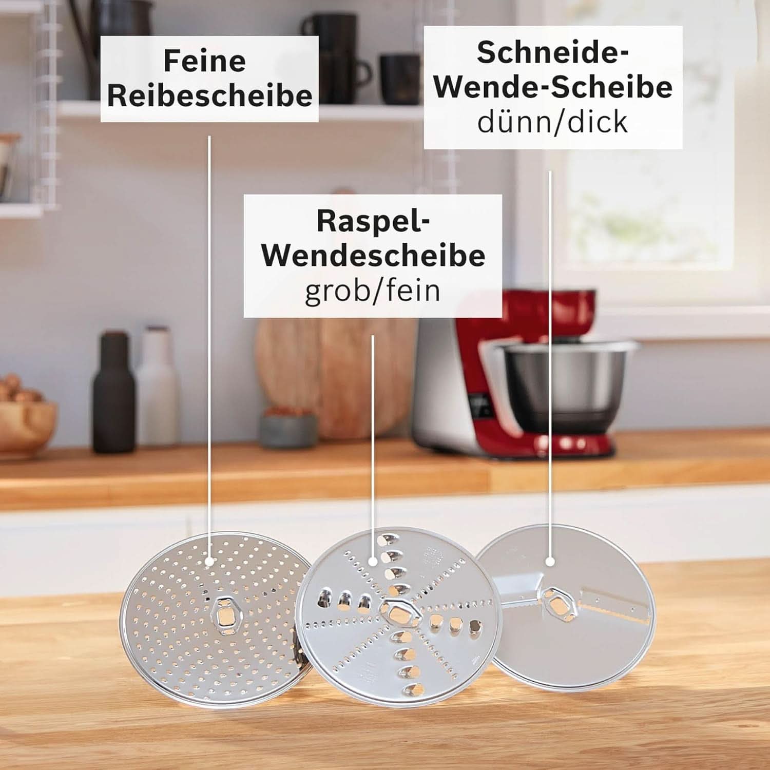 Küchenmaschine Serie 4 MUM58210, Edelstahl-Schüssel 3,9 L, Planetenrührwerk, Patisserie-Set Aus Edelstahl, Knethaken, Schlagbesen, Rührbesen, Durchlaufschnitzler, 3 Scheiben, 1000 W, Weiß/Silber Mother and Child Naty Shop