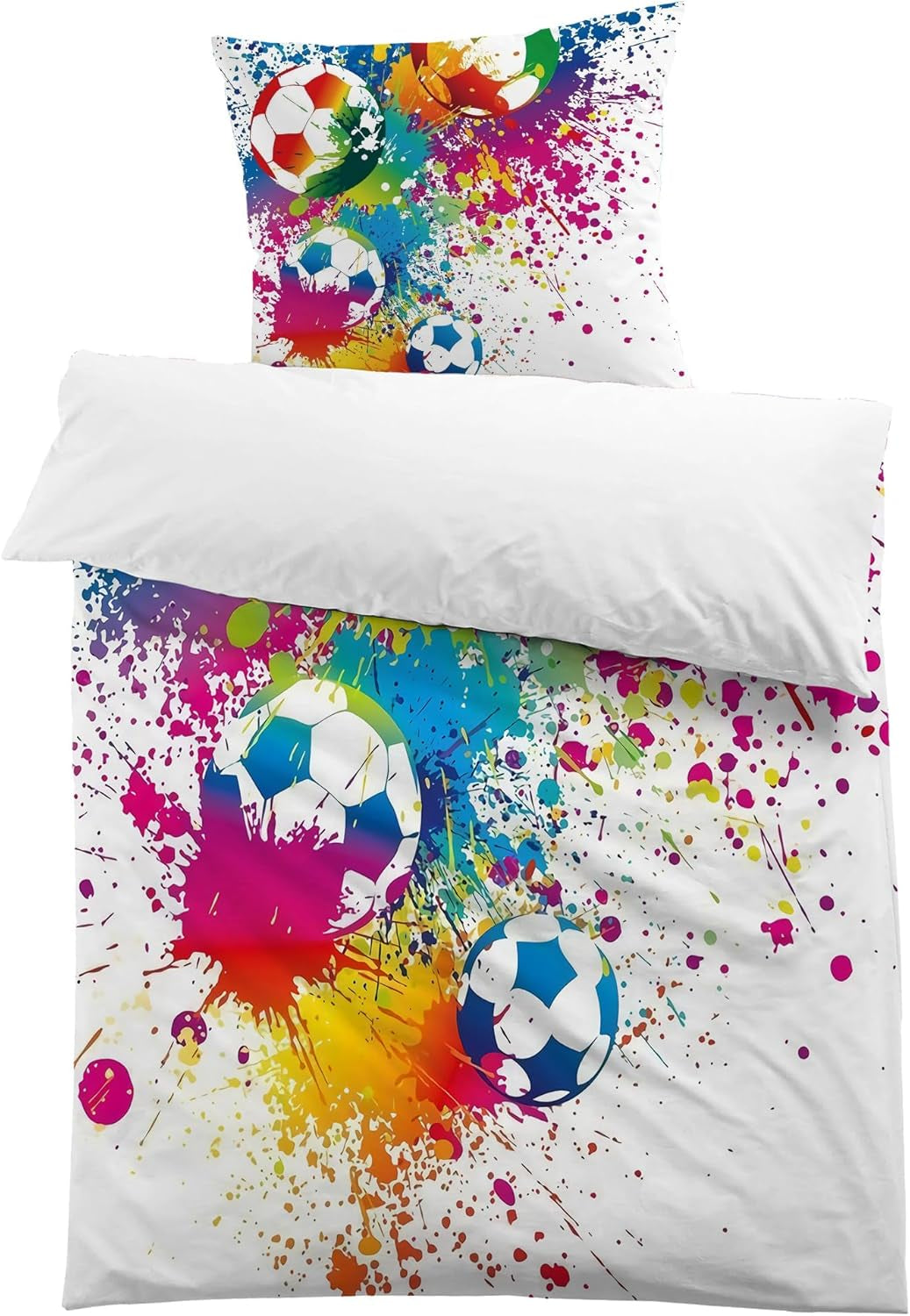 Ropa de cama niño, futbol, microfibra poliéster Ropa de cama infantil Naty Shop Modelo 2 135X200 Cm + 80X80 Cm