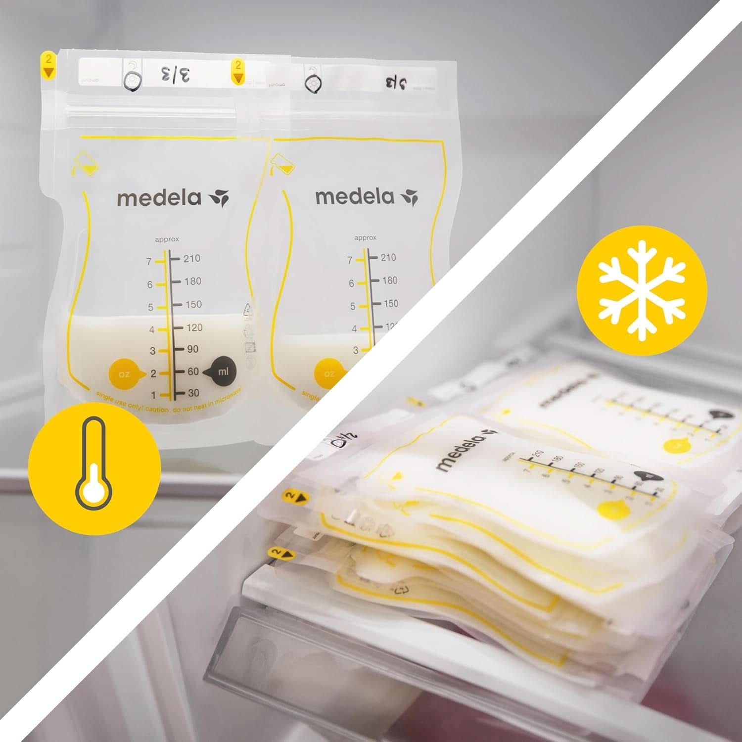Medela Easy Pour Muttermilchbeutel Zum Einfachen Ausgießen, 100 Stück, 210 Ml, Auslaufsichere Einweg-Muttermilchbeutel Mit Überlaufschutz, Stillhelfer Accesorios Alimentación Bebé y Lactancia Naty Shop