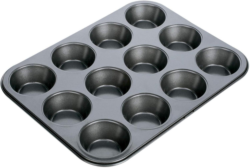 Backform, Schwarz, 26,5 X 18 X 3 Cm Moldes y bandejas para horno Naty Shop 12 Muffins