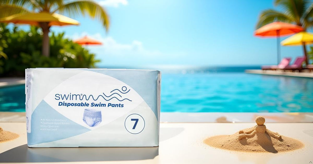 Pañales de natación desechables tamaño 7 - 36 piezas - Discretos, transpirables y respetuosos con la piel - Pañales de natación para bebés - Proporciona seguridad al nadar - 18-30 kg