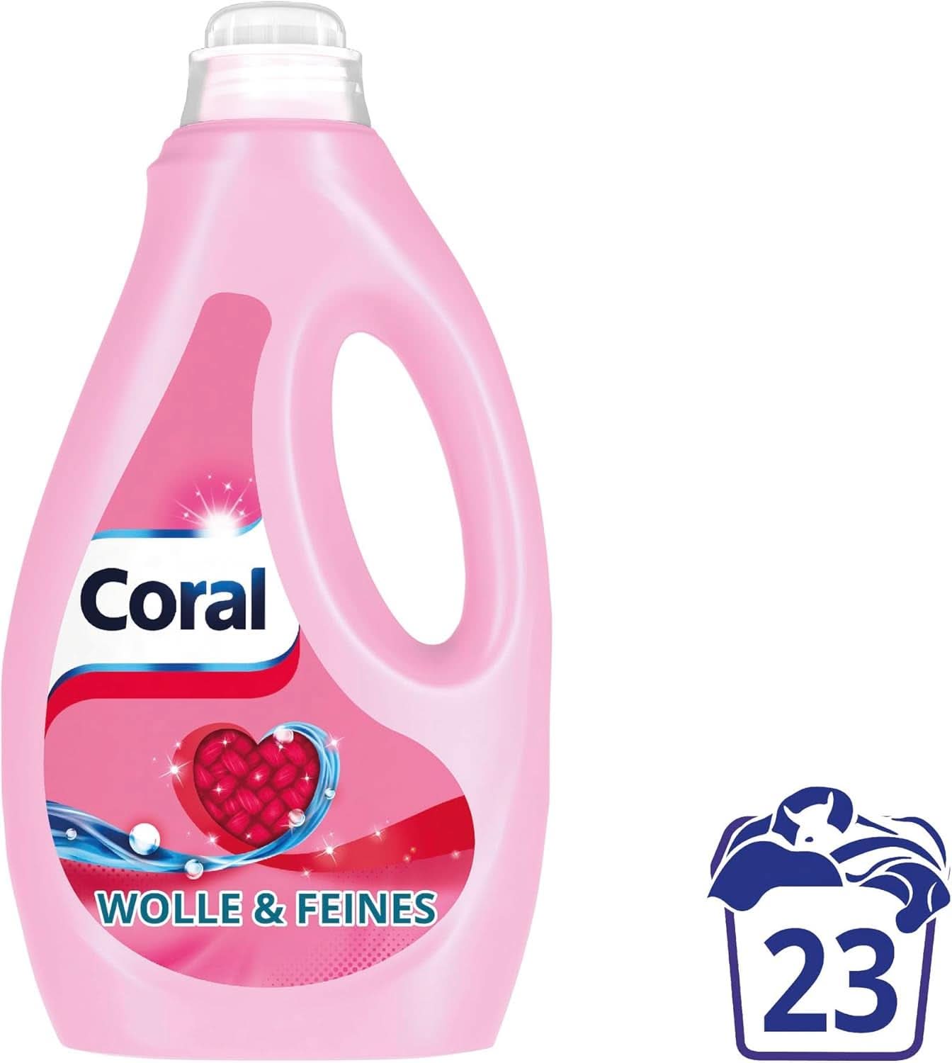Coral detergente líquido delicado para lana y ropa delicada, 23 dosis, 1,15 litros Detergentes para ropa Naty Shop