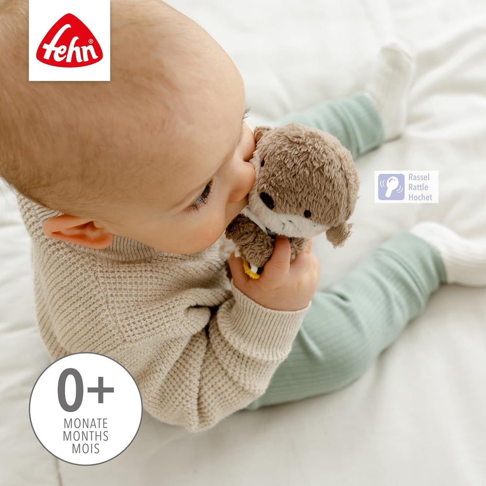 Fehn stick de prindere jucărie otter - jucărie de prindere jucărie de prindere pentru zăngănit, scârțâit, simțire și joc - un companion loial pentru bebeluși și copii mici de la 0+ luni Jucarii Bebe Naty Shop