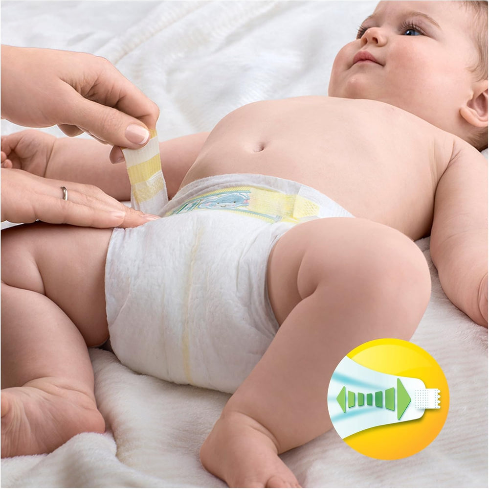 Pampers Pañales Premium Protection para recién nacidos, paquete Jumbo, talla 1, 72 piezas