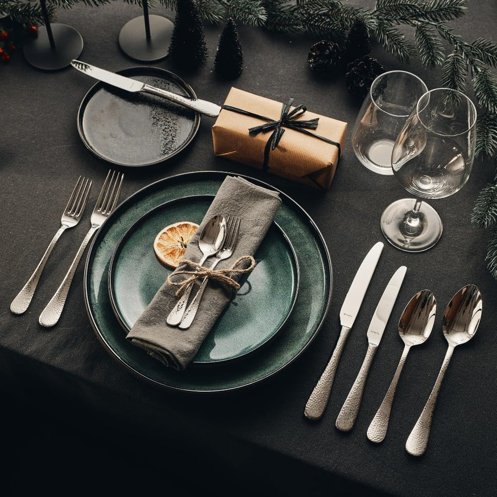 Juego de cubiertos Amefa Sierra 6 personas | Cocina de 24 piezas de acero inoxidable 18/10 Naty Shop