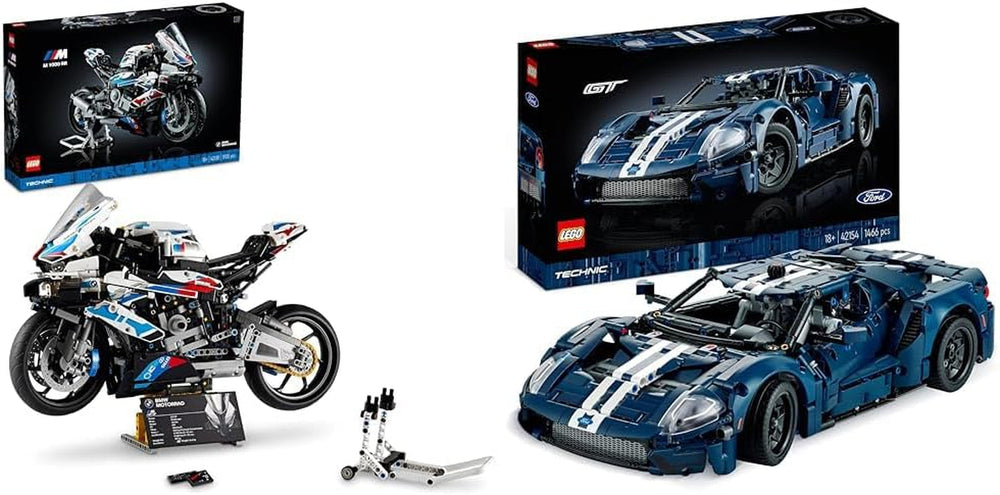 LEGO Technic BMW M 1000 RR Modelo de motocicleta Kit de modelo para adultos Set como regalo artesanal para hombres y mujeres Decoración del hogar o la oficina 42130 Kits de construcción Paquete Besuche den LEGO-Store con kit de modelo Tie Bomb